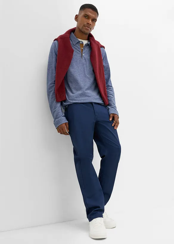 Relaxed fit chinos med stretch, straight, bonprix
