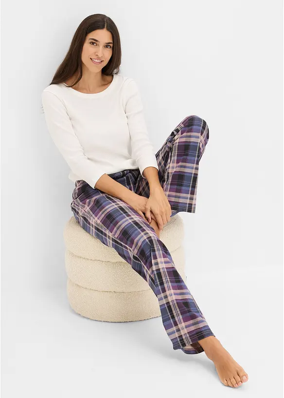 Pyjamasbukse i 100% bomull (3-pack), bonprix