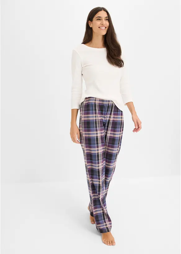 Pyjamasbukse i 100% bomull (3-pack), bonprix