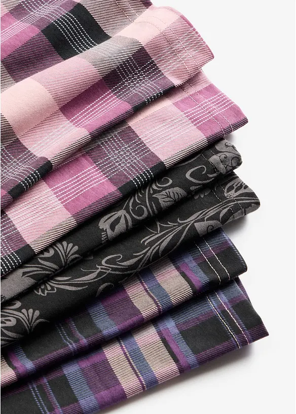 Pyjamasbukse i 100% bomull (3-pack), bonprix