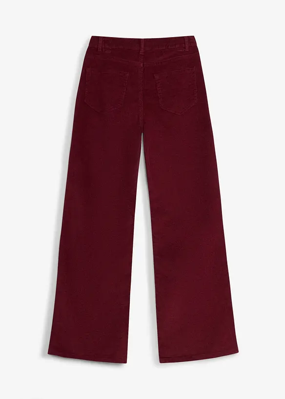 Behagelig kordfl&oslash;yelsbukse, Loose fit, bonprix