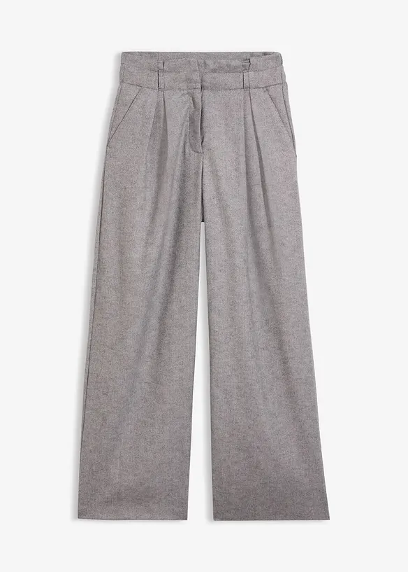 Vid bukse med legg og myk ullandel, bonprix