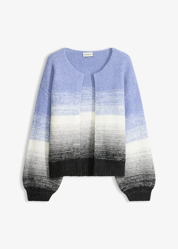 Grovstrikket cardigan i myk garnmiks med ull, bonprix