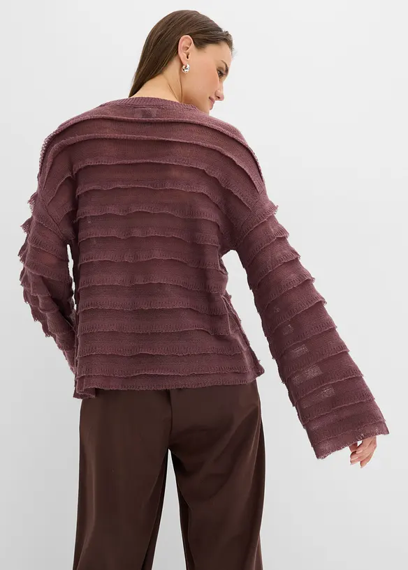 Oversized genser, semitransparent, bonprix