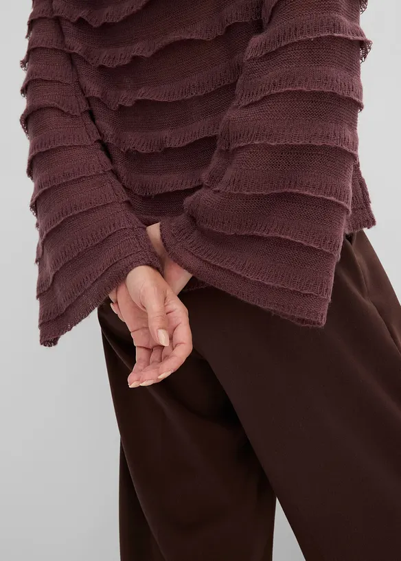 Oversized genser, semitransparent, bonprix