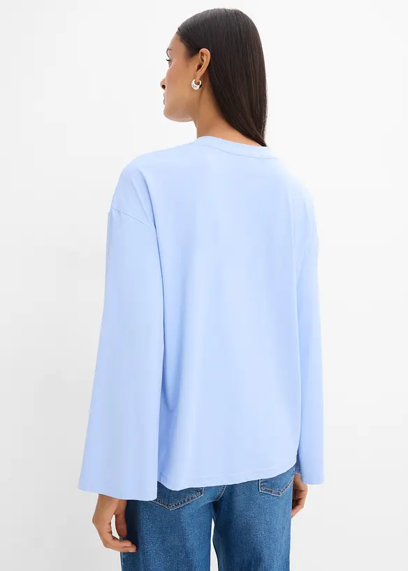 Lang topp i lett materiale, bonprix