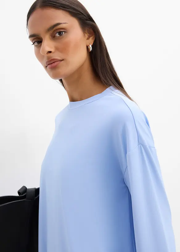 Lang topp i lett materiale, bonprix