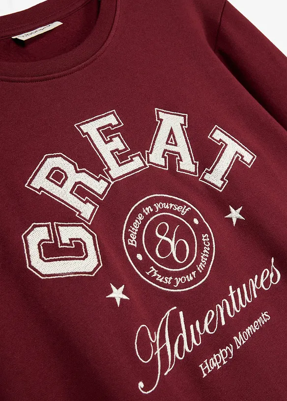 Sweatshirt i 100% &oslash;kologisk bomull, bonprix