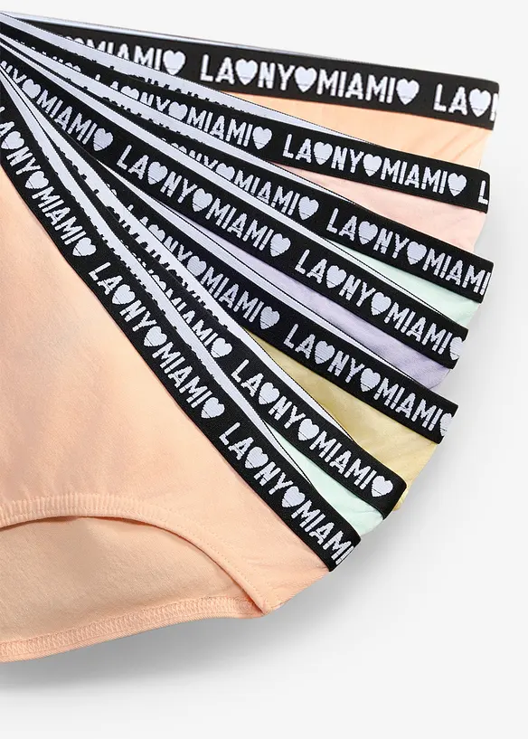 Truse med myk, &oslash;kologisk bomull (7-pack), bonprix