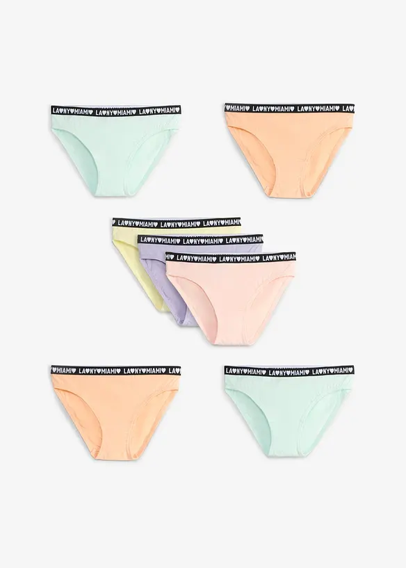 Truse med myk, &oslash;kologisk bomull (7-pack), bonprix