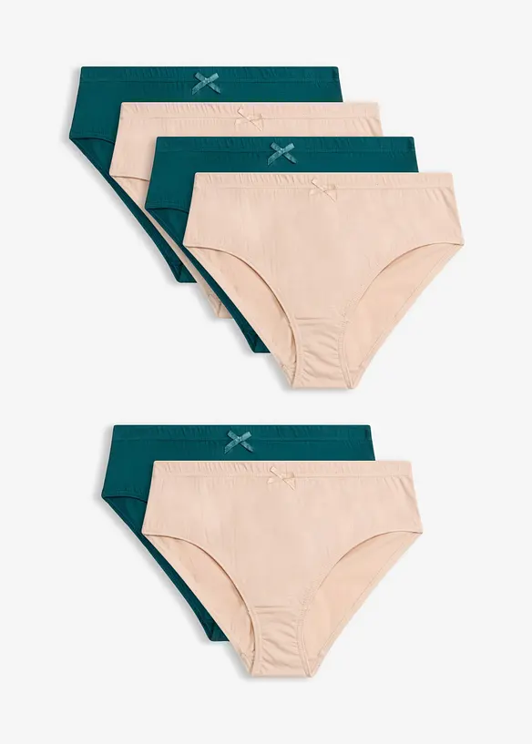 High leg-truse med bomull (6-pack), bonprix