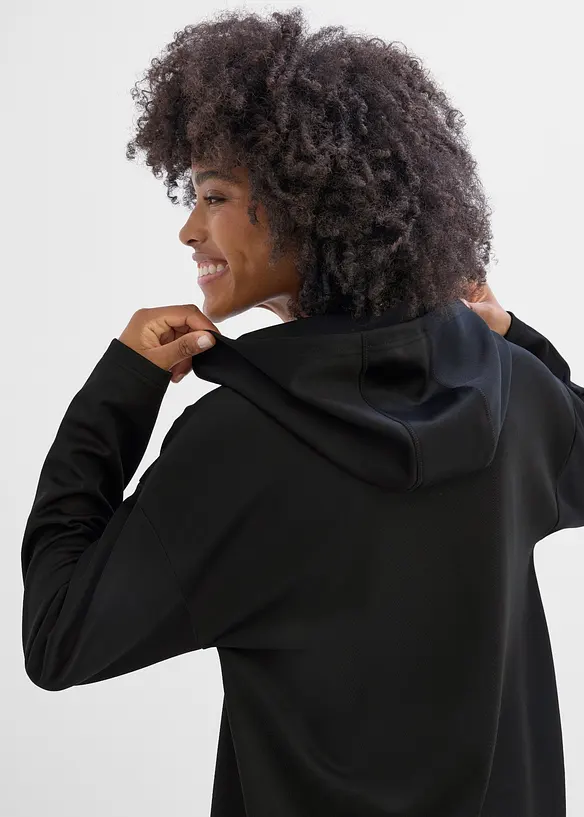 Oversized trenings-hoodie, hurtigt&oslash;rkende, bonprix