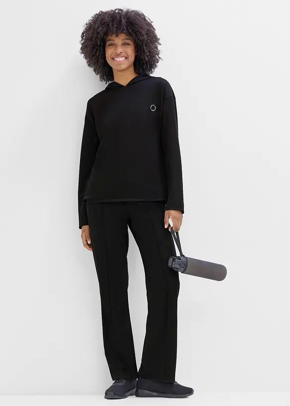Oversized trenings-hoodie, hurtigt&oslash;rkende, bonprix