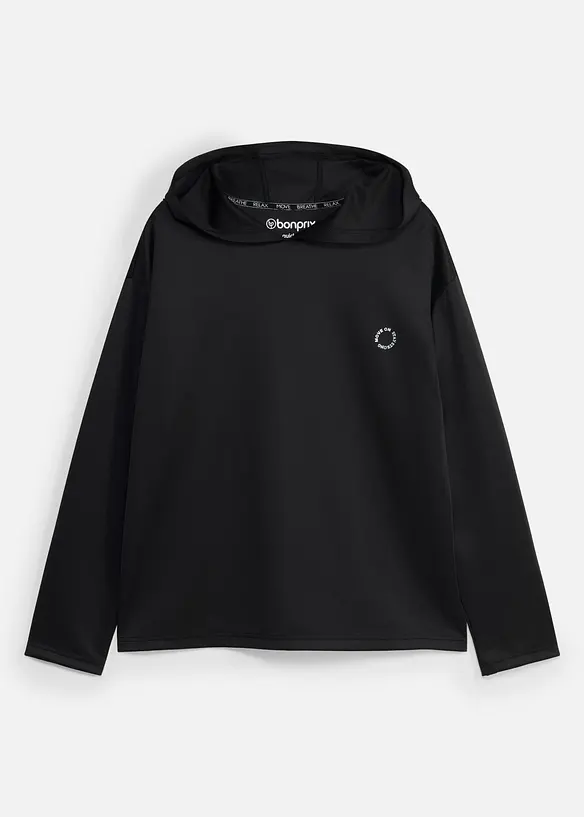 Oversized trenings-hoodie, hurtigt&oslash;rkende, bonprix