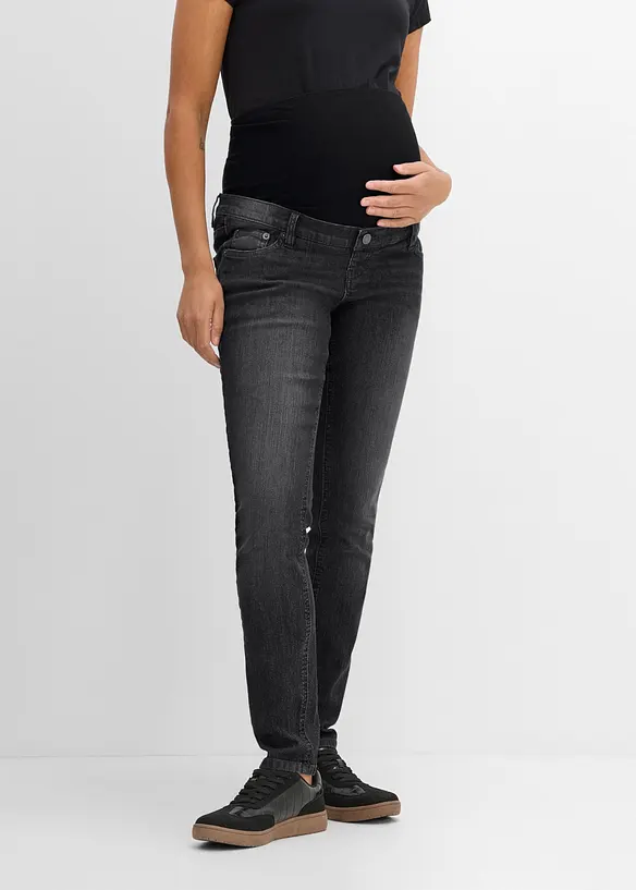 Elastiske mama jeans med &oslash;kologisk bomull, skinny, bonprix