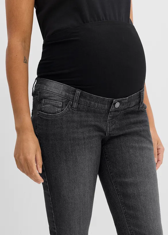 Elastiske mama jeans med &oslash;kologisk bomull, skinny, bonprix