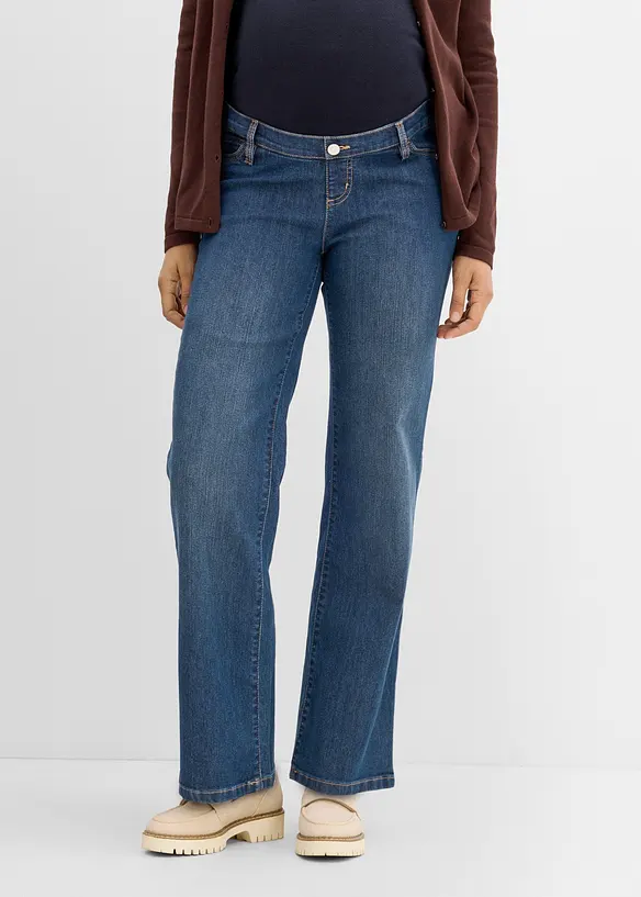 Mama jeans med &oslash;kologisk bomull, loose fit, bonprix