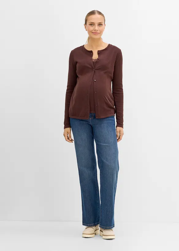 Mama jeans med &oslash;kologisk bomull, loose fit, bonprix
