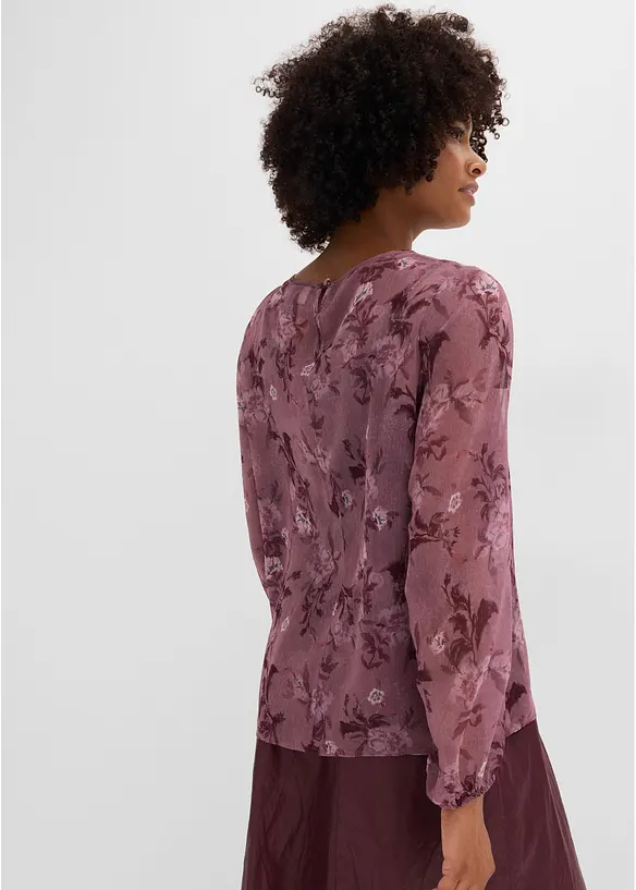 Tunika i transparent chiffon, bonprix