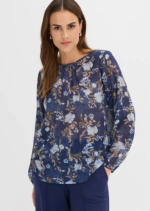 Tunika i transparent chiffon, bonprix