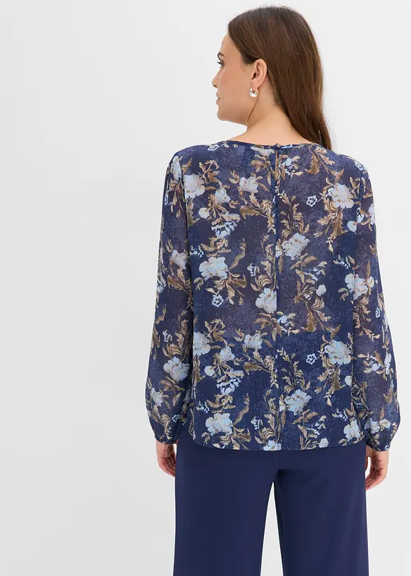 Tunika i transparent chiffon, bonprix