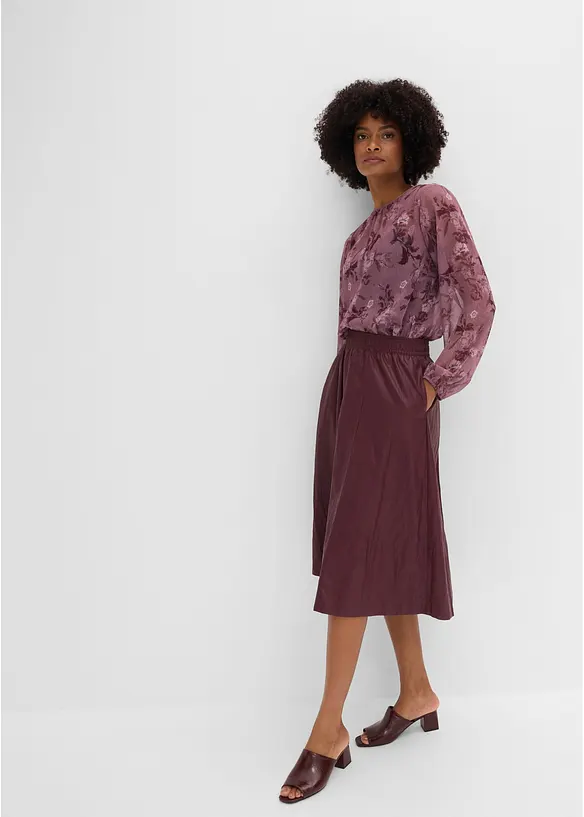 Tunika i transparent chiffon, bonprix
