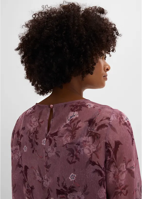 Tunika i transparent chiffon, bonprix