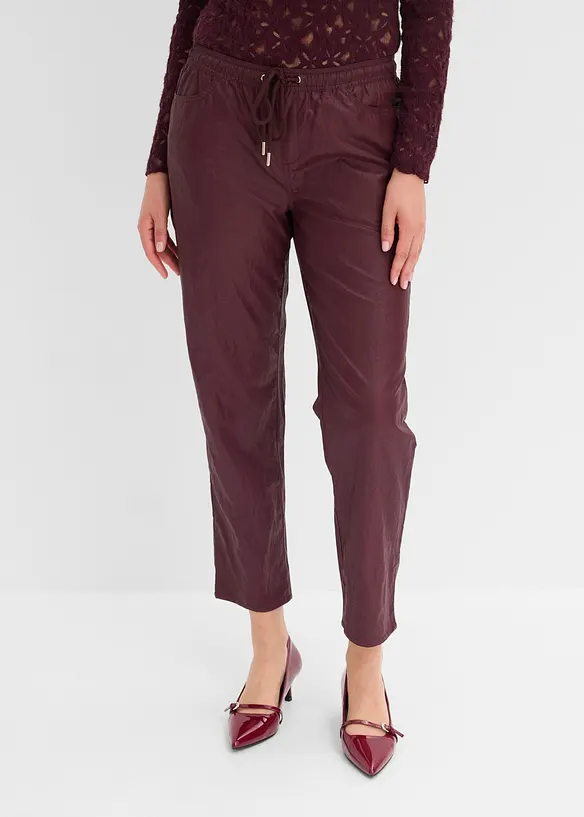 Pull on-bukse i imitert skinn, bonprix
