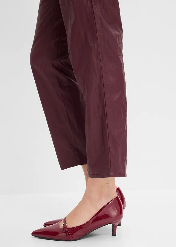 Pull on-bukse i imitert skinn, bonprix