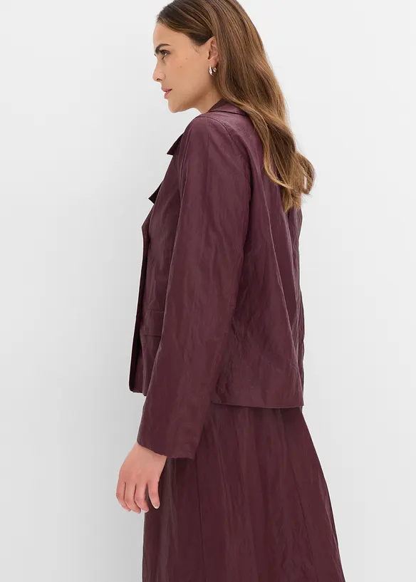 Crinkle jakke i imitert skinn, bonprix