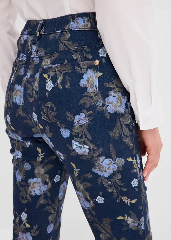 Twillbukse med blomsterm&oslash;nster, bonprix