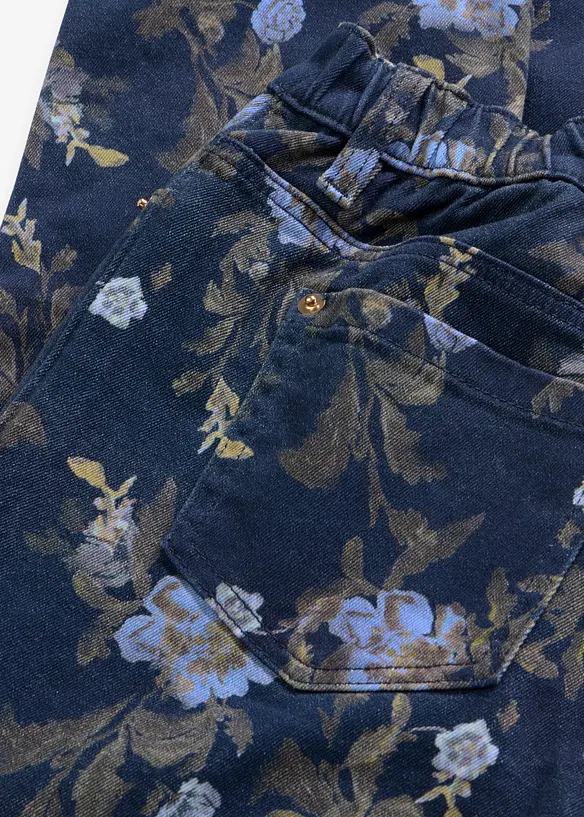 Twillbukse med blomsterm&oslash;nster, bonprix