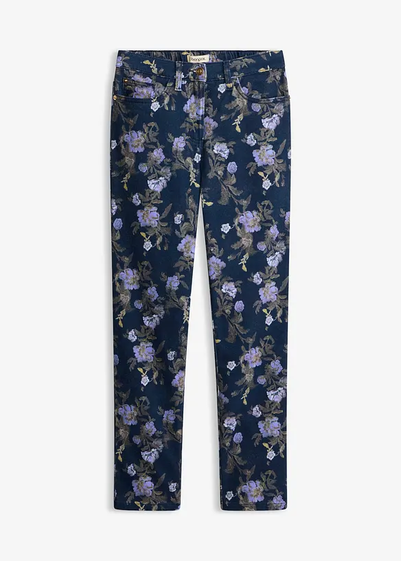 Twillbukse med blomsterm&oslash;nster, bonprix