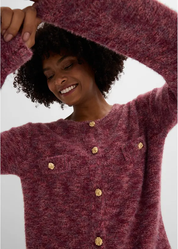 Cardigan med effektgarn, bonprix