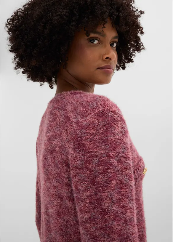 Cardigan med effektgarn, bonprix