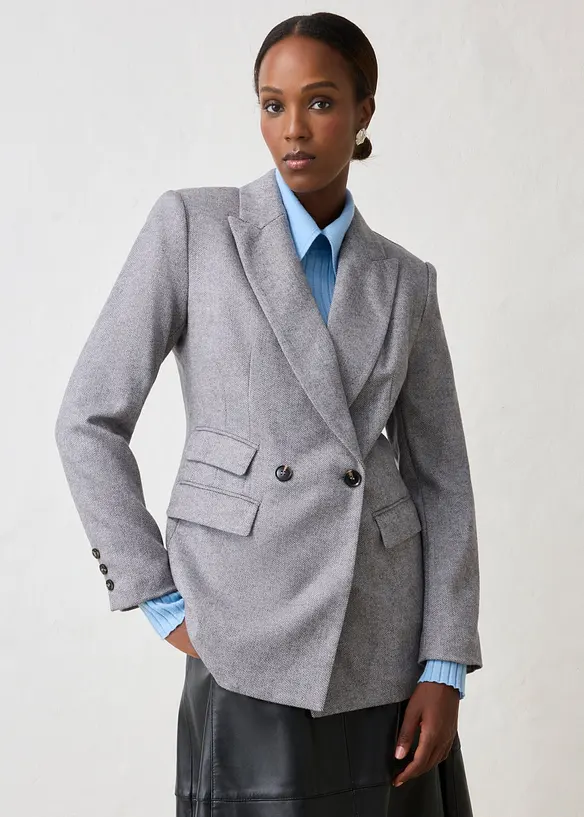 Blazer med myk ull, bonprix