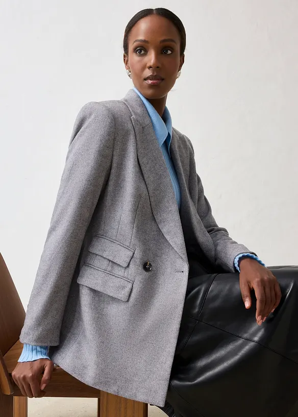 Blazer med myk ull, bonprix
