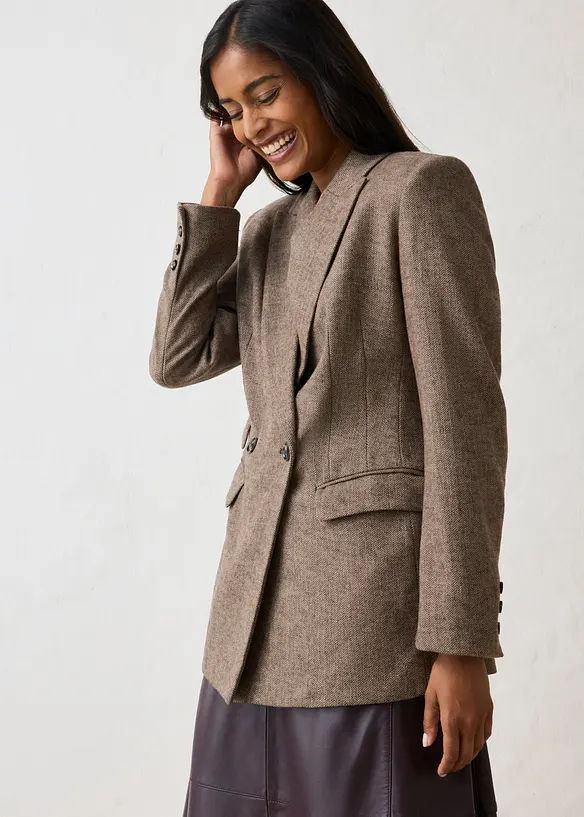 Blazer med myk ull, bonprix