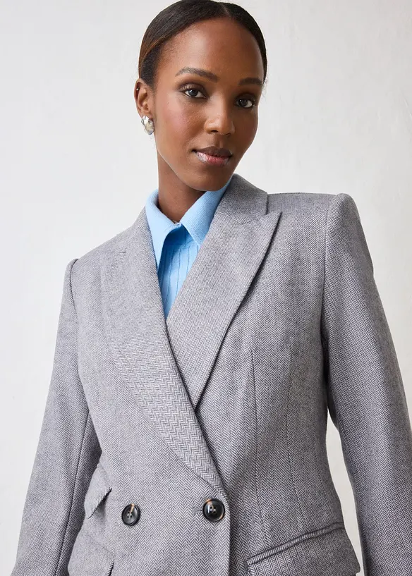 Blazer med myk ull, bonprix