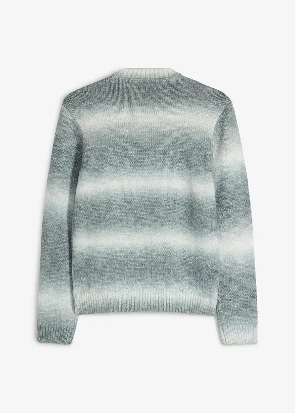 Grovstrikket genser med ull og fargegradering, bonprix