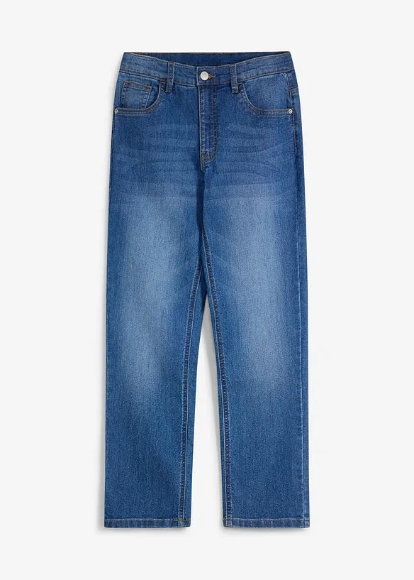 Regular fit jeans med stretch og justerbar linning, straight, bonprix