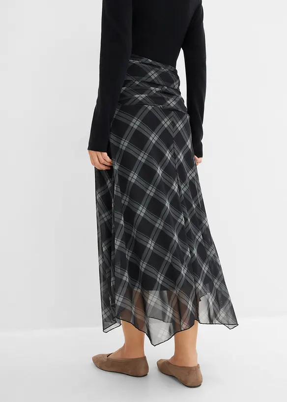 Jerseyskj&oslash;rt i tynn mesh, bonprix