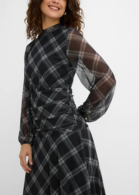 Jerseykjole i tynn mesh, bonprix