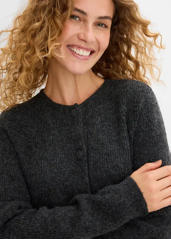 Ribbestrikket cardigan, bonprix