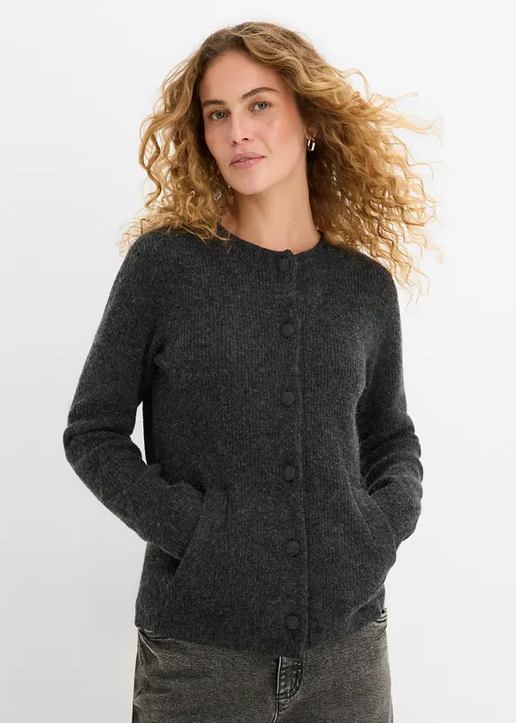 Ribbestrikket cardigan, bonprix