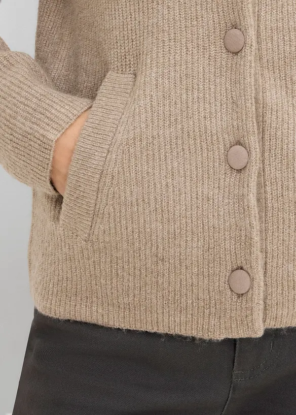 Ribbestrikket cardigan, bonprix