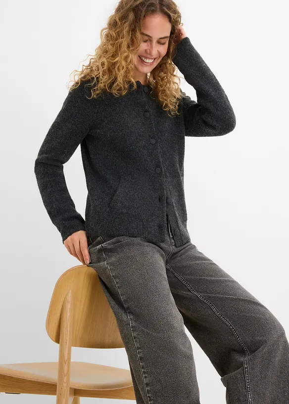 Ribbestrikket cardigan, bonprix
