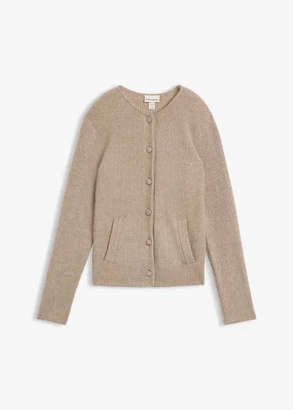 Ribbestrikket cardigan, bonprix