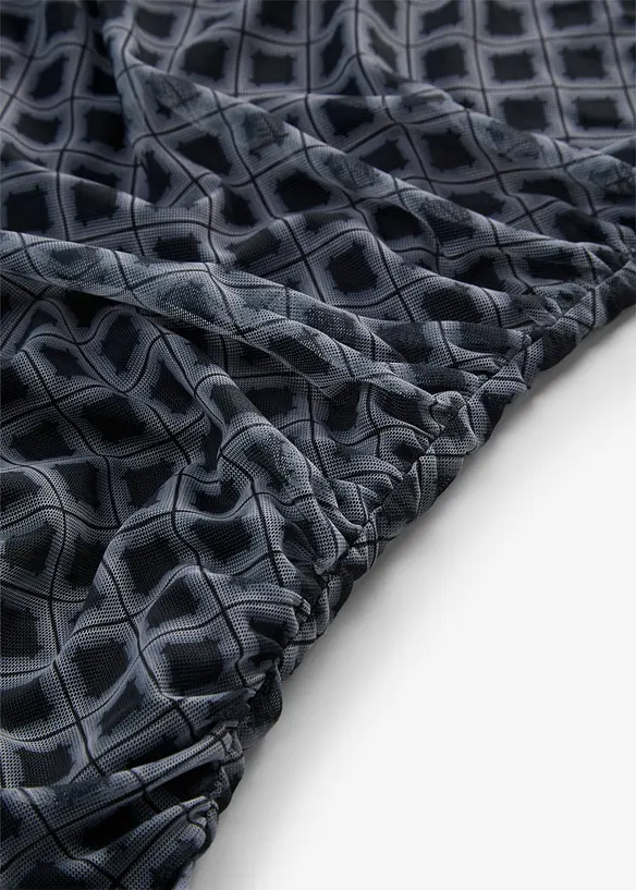 Langermet topp i tynn mesh, bonprix