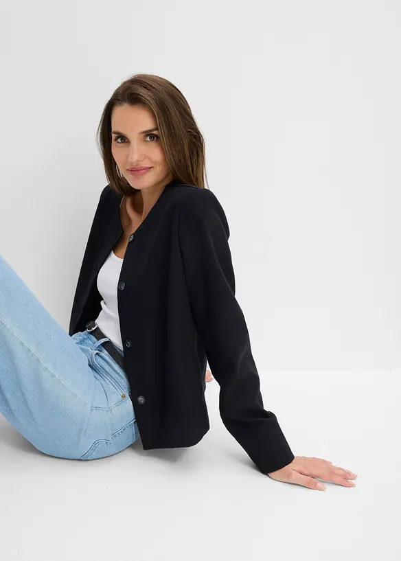 Kort blazer uten krage, bonprix